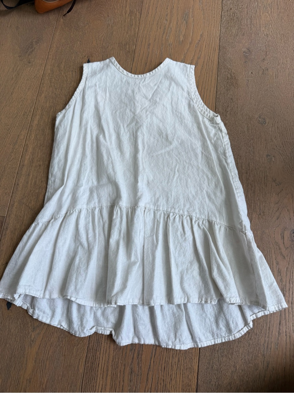 Go Gently Nation White Ruffled Sleeveless Kids Dress 5